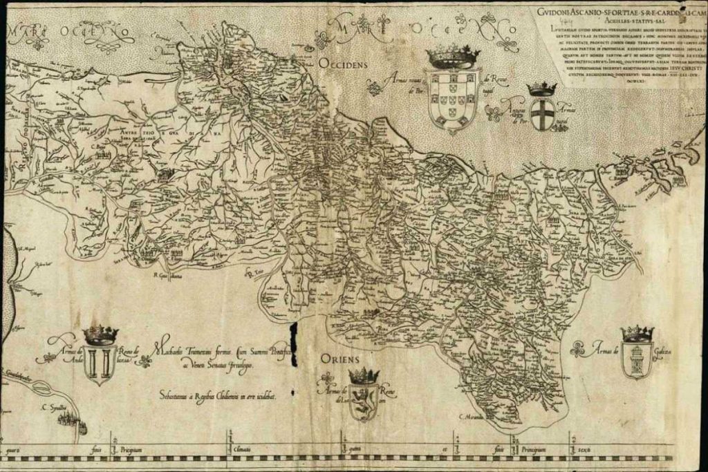 Preços baixos em Mapa Político de Portugal Mapas antigos da Europa Atlas